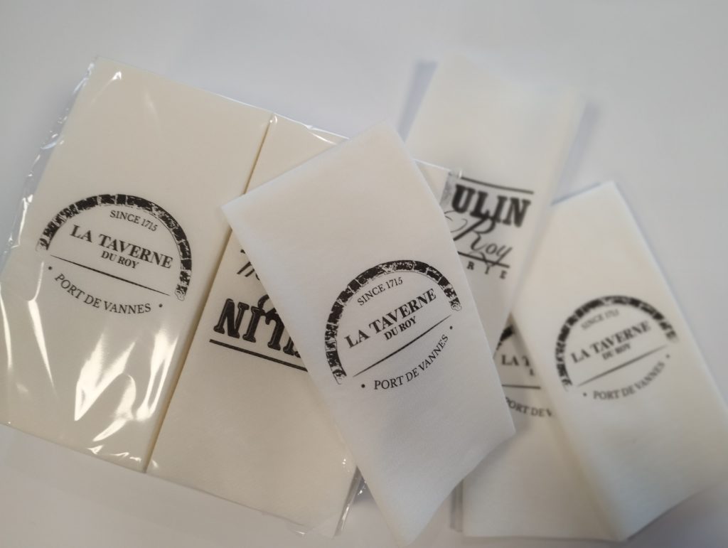 serviettes logotées