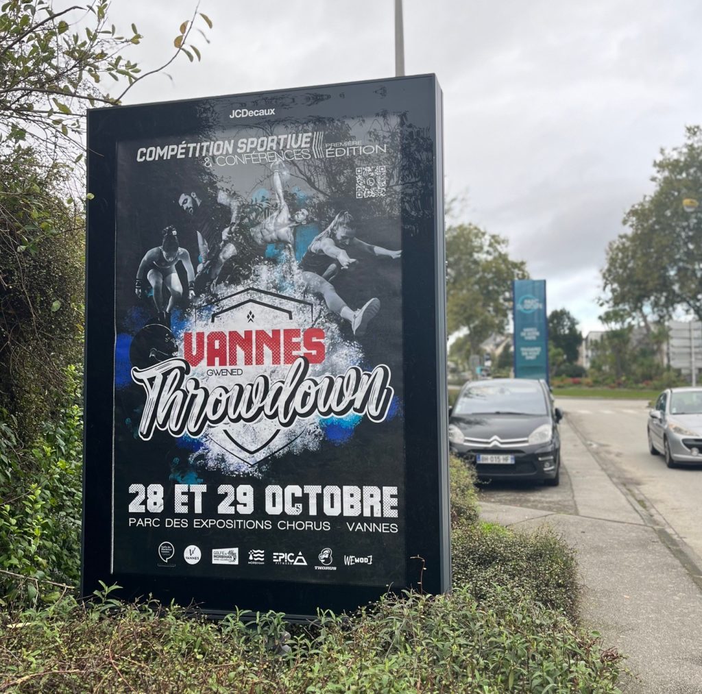 Création graphique affiche Vannes Throwdown