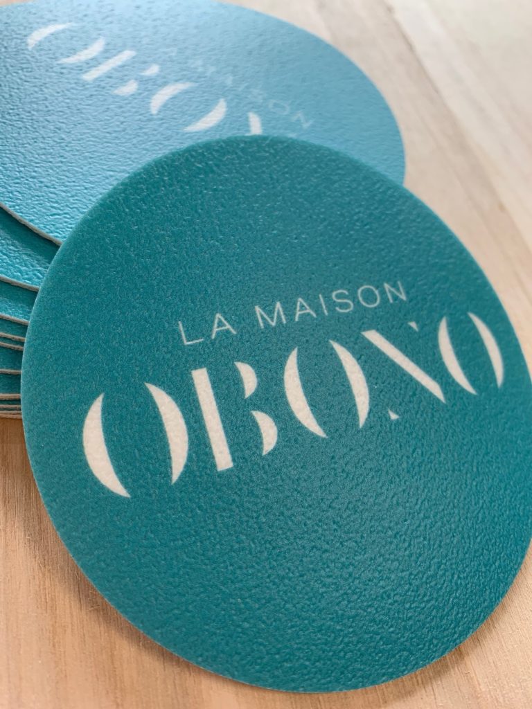 Sous-bock personnalisé pour La Maison OBONO