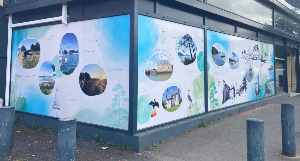Création et pose d'une fresque au Carrefour Market Baden